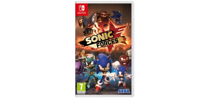Base.com: Sonic Forces sur Nintendo Switch en précommande à 37,45€ au lieu de 45,59€