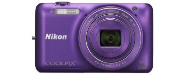 Conforama: Appareil photo numérique compact NIKON COOLPIX S6600 VIOLET à 97€