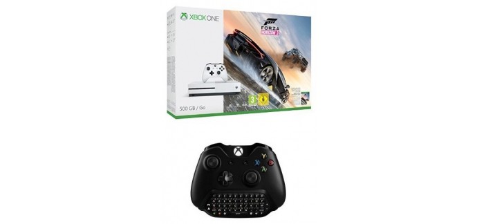 Amazon: Pack Console Xbox One S 500 Go + Forza Horizon 3 + Chatpad à 199€