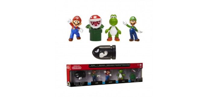 Auchan: Pack de 5 minifigurines Nintendo Mario 6 cm à 4,99€
