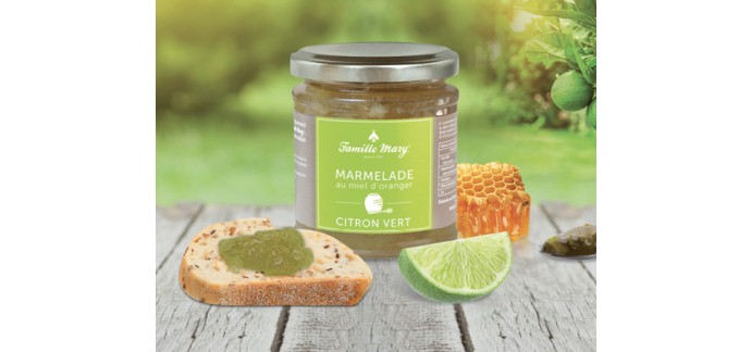 Famille Mary: Marmelade au Miel d'Oranger & Citron Vert offerte dès 19€ d'achats