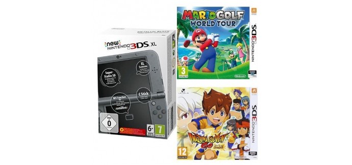 Amazon: New Nintendo 3DS XL + Mario Golf: World Tour + Inazuma Eleven Go: Lumière à 199€