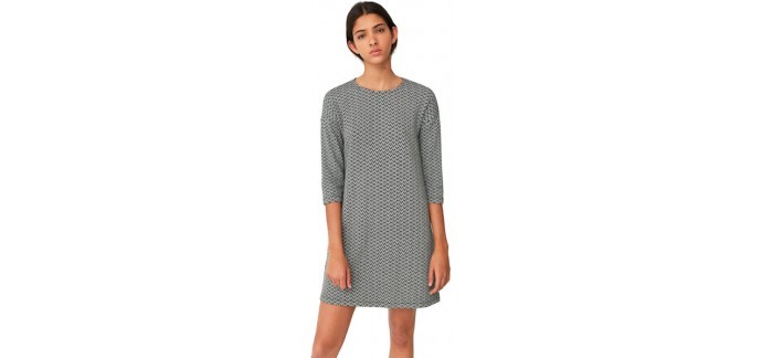 Mango: Robe en coton imprimée bicolor en soldes à 9,99€ au lieu de 25,99€