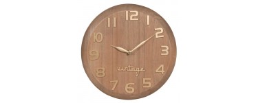Maisons du Monde: L'horloge Vintage en bois en soldes à 10,95€ au lieu de 21,99€