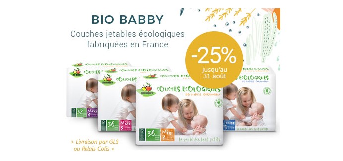 Bébé au Naturel: -25% sur les couches écologiques Bio Babby