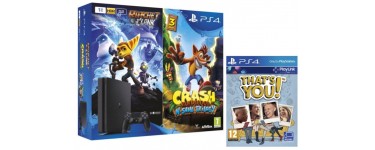 Micromania: Pack PS4 Slim 1 To + Ratchet & Clank + Crash Bandicoot + That's You à 329,99€