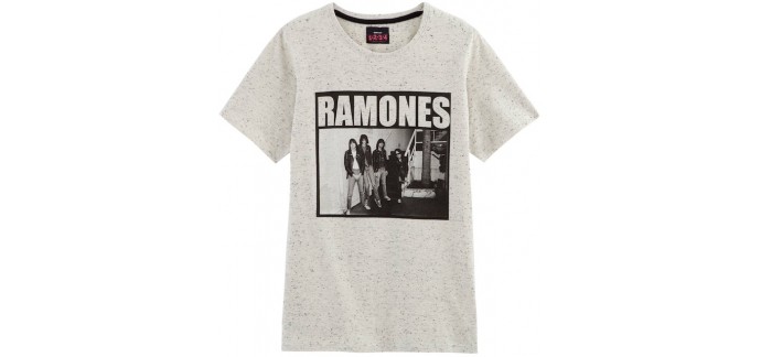 3 Suisses: T-shirt manches courtes Ramones homme Universal à 12,99€ au lieu de 25,99€