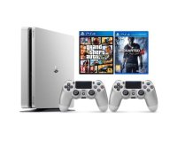 Cdiscount: PS4 Silver 500Go + 1 manette + GTA 5 + Uncharted 4 à 349,99€ au lieu de 436,30€