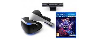 Base.com: Casque Playstation VR + le jeu VR Worlds + la caméra PS4 V2 à 318,52€