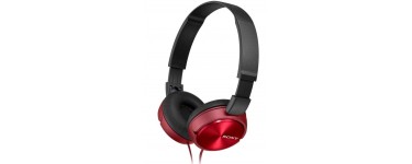 Amazon: Casque audio SONY MDRZX310 rouge à 16,69€ au lieu de 30€