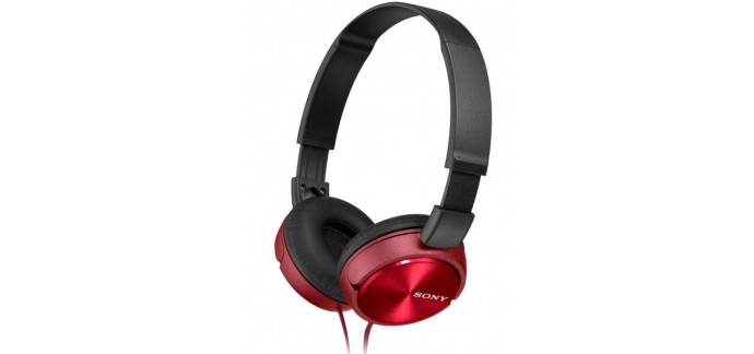 Amazon: Casque audio SONY MDRZX310 rouge à 16,69€ au lieu de 30€