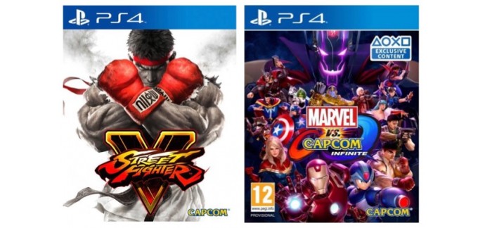 Fnac: Marvel vs. Capcom Infinite + Street Fighter V sur PS4 à 64,98€ au lieu de 84,98€