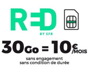 SFR: Forfait mobile tout illimité + 30 Go 4G à 10€ / mois sans engagement et à vie