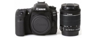eBay: Appareil photo reflex Canon EOS 80D + objectif EF-S 18-55mm à 749€