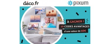 DECO.fr: 10 codes avantage Pixum de 60€ à gagner