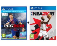Auchan: 30€ de remise pour l'achat simultané de PES 2018 et NBA 2K18 sur PS4 ou Xbox One
