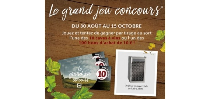 LIDL: 10 caves à vins & 100 bons d'achat Lidl de 10€ à gagner