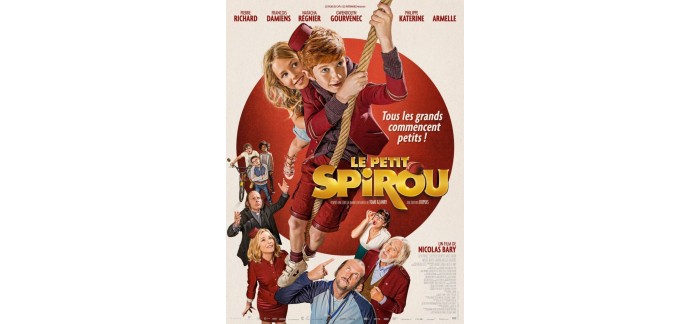 FranceTV: 100 lots de 2 places de ciné pour le film "Le petit Spirou" à gagner