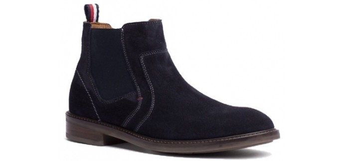 Tommy Hilfiger : Bottines chelsea en daim homme à 69,95€ au lieu de 139,90€