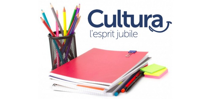 Cultura:  10% de réduction sur les fournitures scolaires dès 70€ d'achat