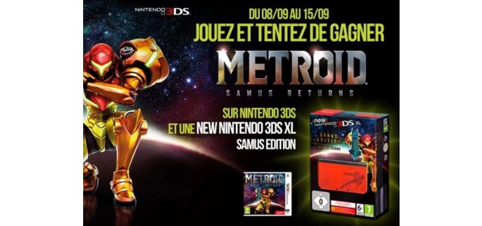 Jeuxvideo.com: 1 New Nintendo 3DS XL & 10 jeux 3DS Metroid à gagner