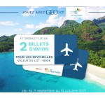 GEO: 2 billets d'avion A/R pour les Seychelles à gagner