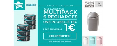 Allobébé: Multipack 6 recharges Tec Sangenic acheté = Poubelle Tec à 1€