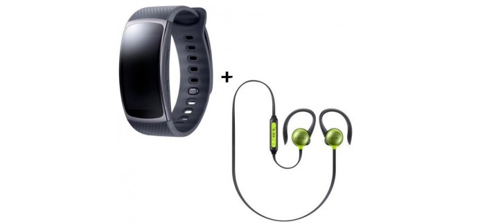 Cdiscount: Bracelet Samsung Gear fit 2 Noir small + écouteurs Level Active Jaune à 139€