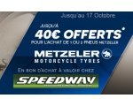 Allopneus: Jusqu'à 40€ à valoir chez Speedway pour l'achat de pneus moto Metzeler