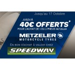 Allopneus: Jusqu'à 40€ à valoir chez Speedway pour l'achat de pneus moto Metzeler