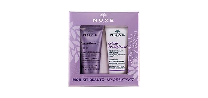 Nuxe: Un Kit de beauté offert pour tout achat d'1 produit de la gamme Nuxellence