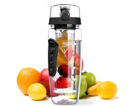 Amazon: Bouteille à Infusion 900ml avec infuseur à fruits & couvercle anti-fuite à 9,99€