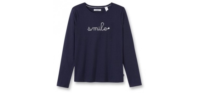 Okaïdi: Tee-shirt manches longues fillette "smile" à 2,99€ 