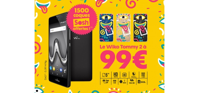 Sosh: 1 smartphone Wiko Tommy 2 acheté = 1 coque Sosh édition limitée offerte