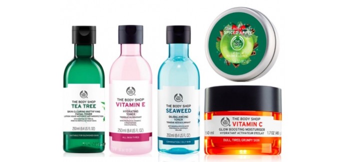 The Body Shop: 2ème produit à moitié prix sur les soins du visage