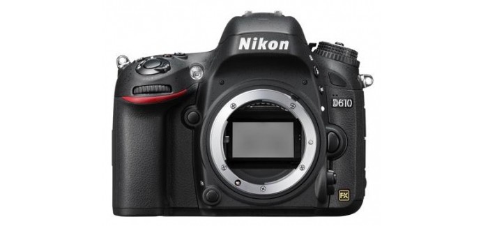 Fnac: Appareil photo reflex Nikon D610 boîtier nu noir à 999,99€ au lieu de 1449,99€