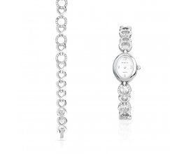 MATY: Montre et bracelet métal avec cristaux blancs à 17,70€ au lieu de 59€
