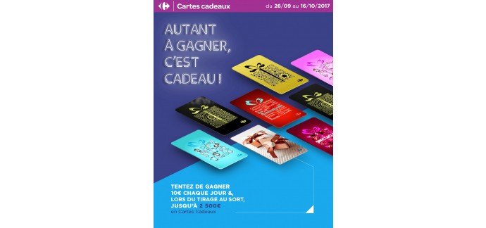 Carrefour: Jusqu'à 2500 euros de cartes cadeaux à gagner