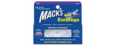 Amazon: Bouchons d'oreilles Aqua Block Mack's à 6.97€ au lieu de 17.90€