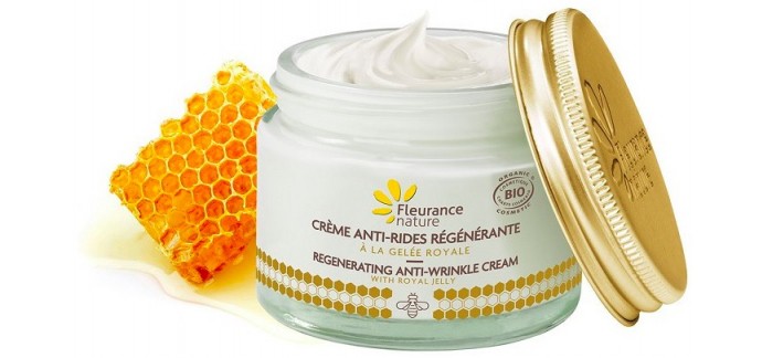 Fleurance Nature: Une crème anti-rides régénérante bio à la gelée royale offerte dès 25€ d'achat