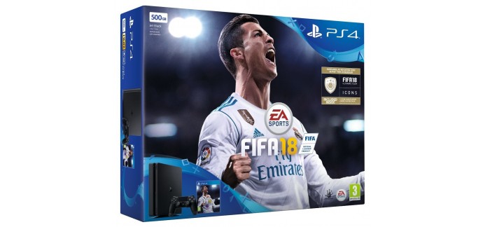 Amazon: Pack Console PS4 Slim 500 Go + Fifa 18 à 235,19€