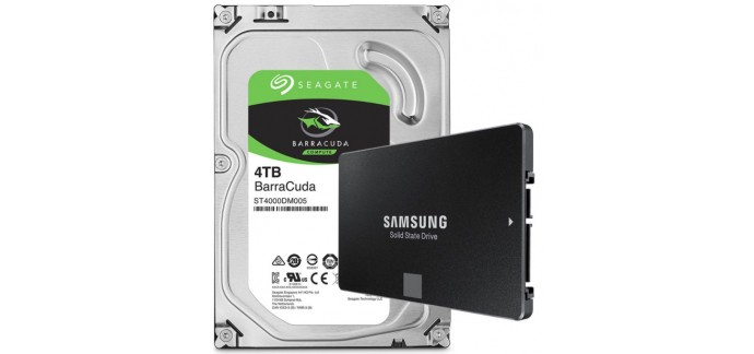 LDLC: Samsung SSD 850 EVO 250 Go + HDD 4 To Seagate BarraCuda à 199,95€