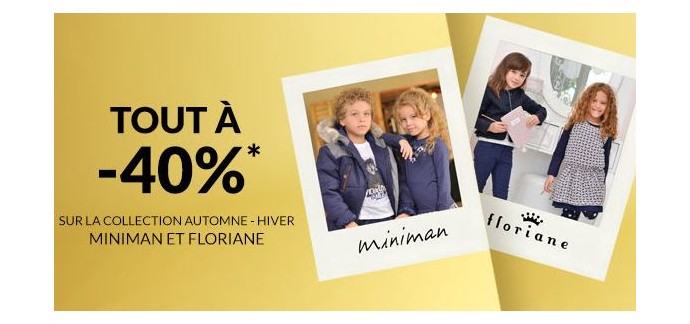 Kidiliz: -40% sur les collections Automne Hiver 2017 de Miniman et Floriane