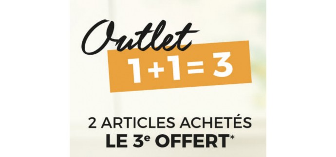 DDP: [Outlet] 2 articles achetés = le 3ème offert