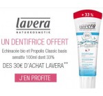 Monde Bio: Un dentifrice offert dès 30€ d'achat dans la marque Lavera