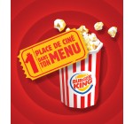 Burger King: 1 menu Kool King 8-11 ans acheté = 1 e-cinéchèque offert pour aller au cinéma