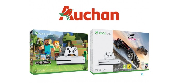 Auchan: Console Xbox One S 500Go + 1 jeu à 159€ au lieu de 279€ (120€ de crédit Wahoo)