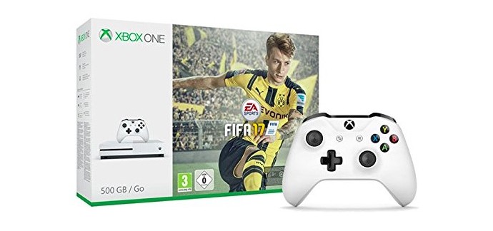 Amazon:  Pack Xbox One S 500Go + FIFA 17 + 2ème manette à 199€ au lieu de 299€