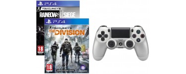 Auchan: Manette PS4 Silver + The Division ou Rainbow Six Siege à 59,99€