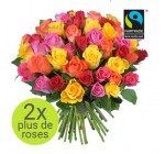 Aquarelle: Le bouquet Arlequin de 60 roses au prix de 30 roses 